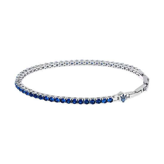 Bracciale tennis da uomo Maserati in acciaio con spinelli Regolabile 18,5 -21,5 cm