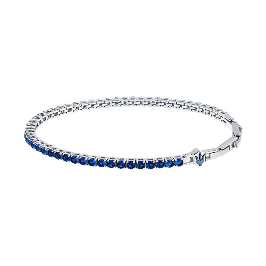 Bracciale tennis da uomo Maserati in acciaio con spinelli Regolabile 18,5 -21,5 cm