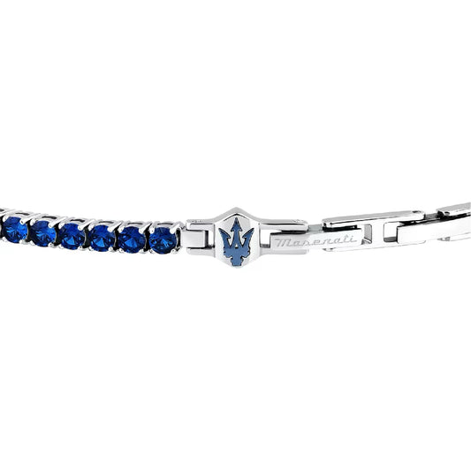 Bracciale tennis da uomo Maserati in acciaio con spinelli Regolabile 18,5 -21,5 cm