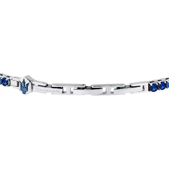 Bracciale tennis da uomo Maserati in acciaio con spinelli Regolabile 18,5 -21,5 cm