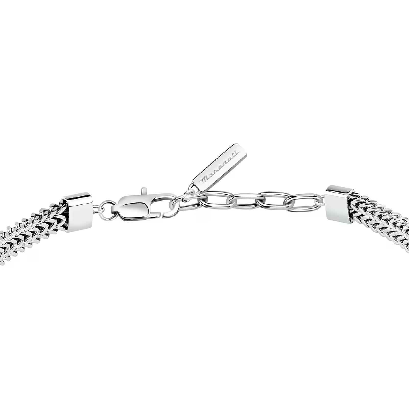 Bracciale da uomo Maserati in acciaio con logo tridente Regolabile 19-22 cm