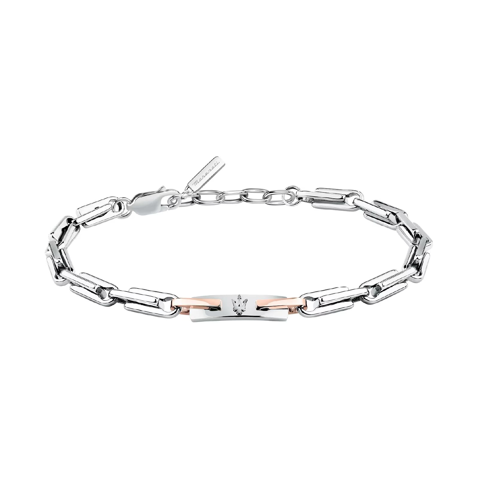 Bracciale catena da uomo Maserati Iconic in acciaio Regolabile 19,5-21,5 cm