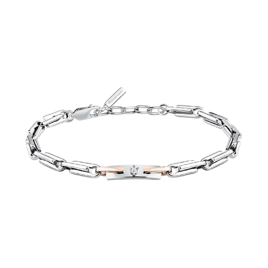 Bracciale catena da uomo Maserati Iconic in acciaio Regolabile 19,5-21,5 cm