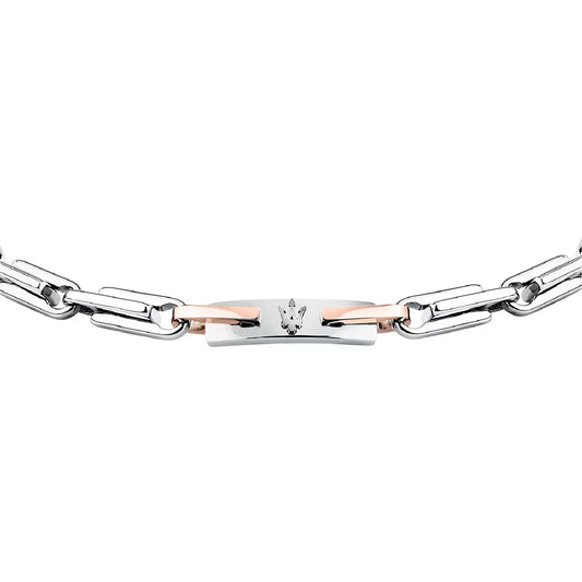 Bracciale catena da uomo Maserati Iconic in acciaio Regolabile 19,5-21,5 cm