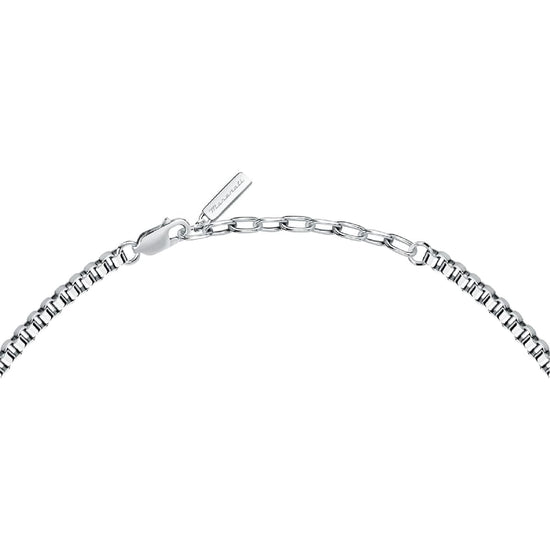 Collana girocollo da uomo Maserati in acciaio blu MISURA UNICA