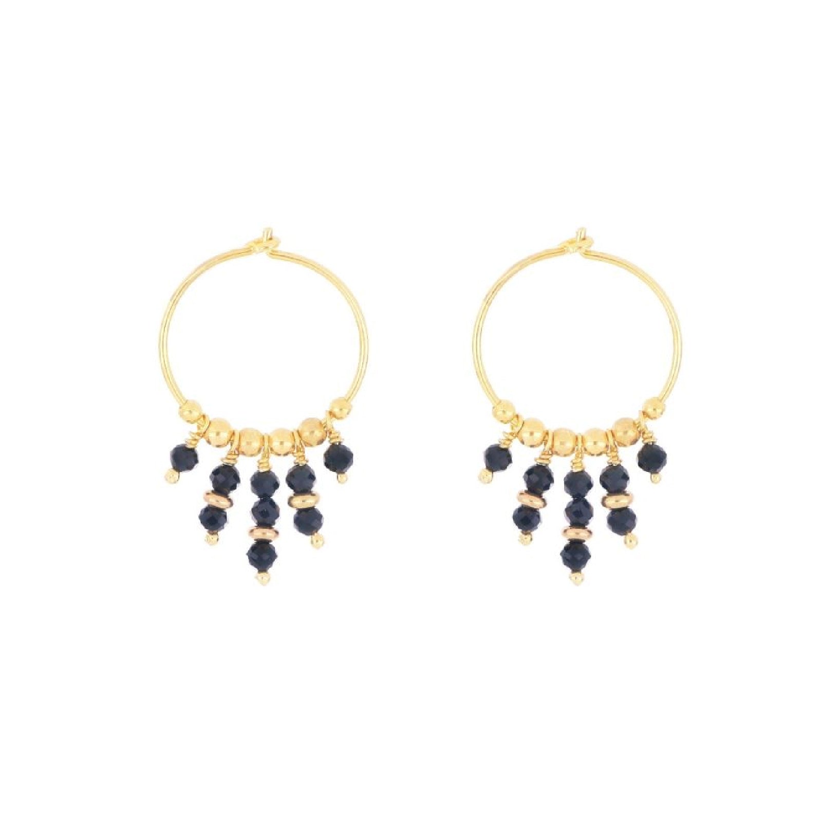 Orecchini cerchio Maman et Sophie in argento con spinello M.ORISF0SP