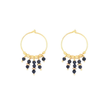 Orecchini cerchio Maman et Sophie in argento con spinello M.ORISF0SP