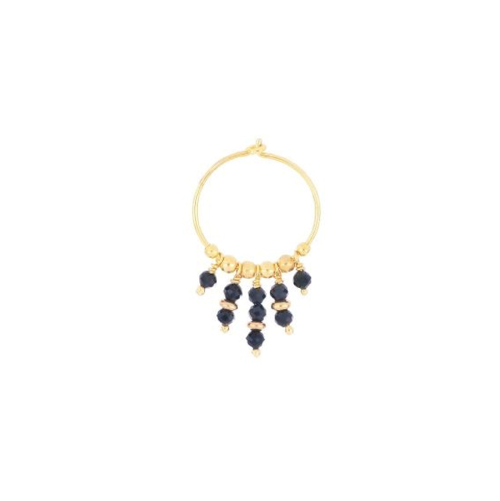 Orecchini cerchio Maman et Sophie in argento con spinello M.ORISF0SP
