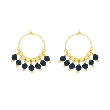 Orecchini piccoli Maman et Sophie in argento spinelli neri M.ORMAF00SP