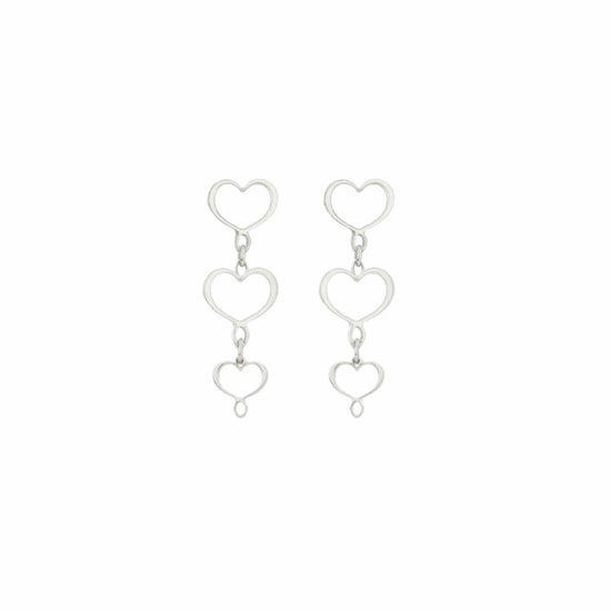 Orecchini Maman et Sophie in argento con cuori pendenti MISURA UNICA