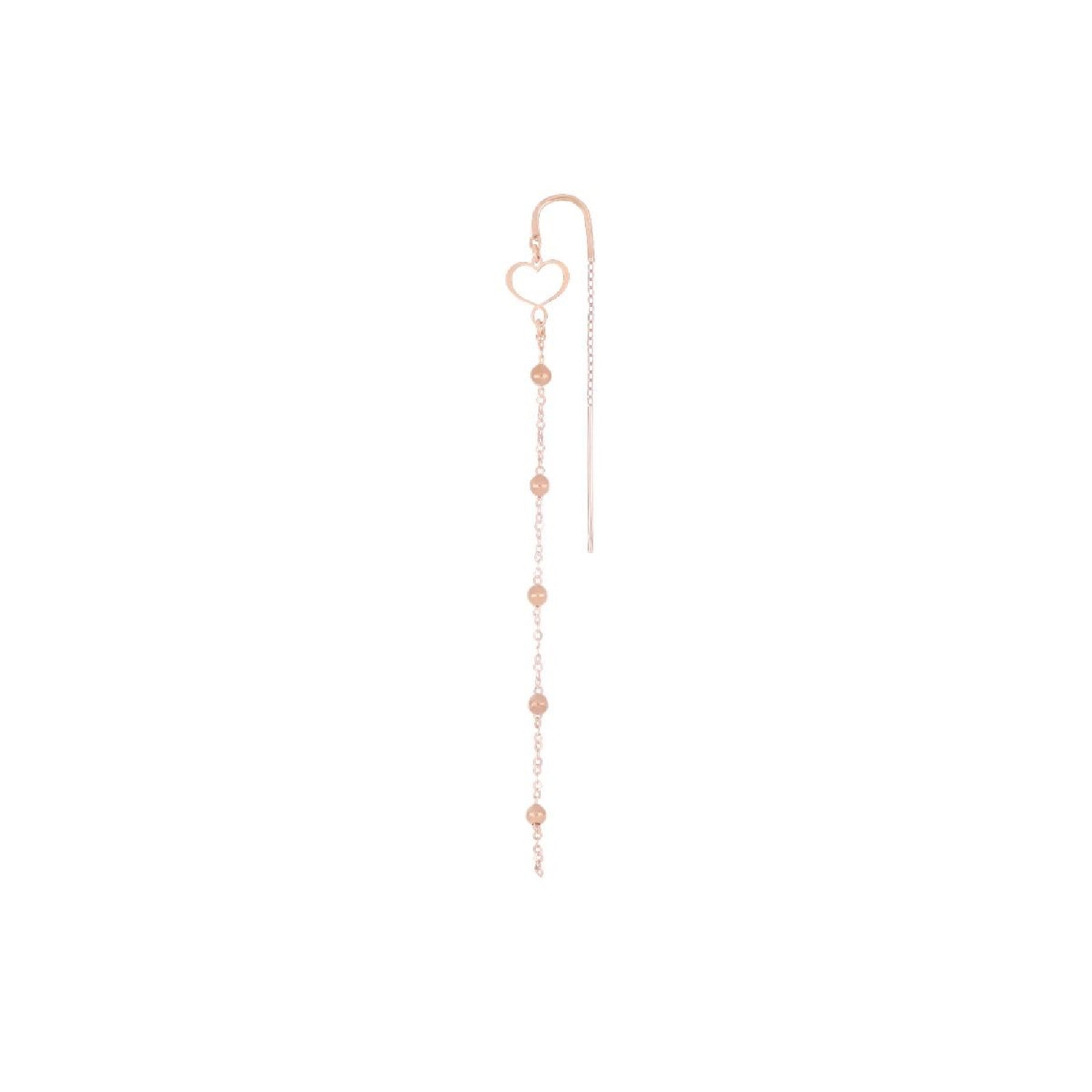 Mono orecchino Maman et Sophie in argento rosÃ© con pallini M.ORPPTUAL