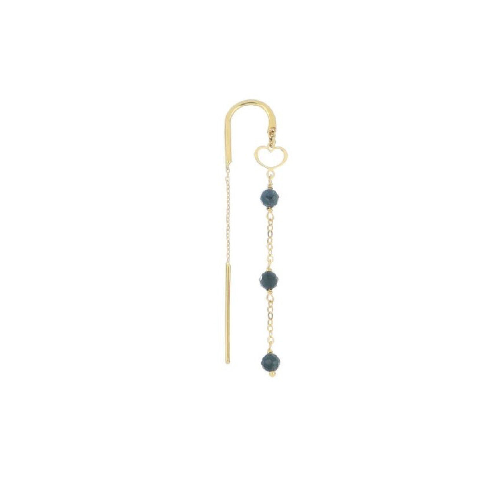 Mono orecchino oro 18kt Maman et Sophie AURUM zaffiri blu MISURA UNICA