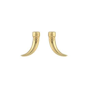 Orecchini lobo Maman et Sophie in argento pvd oro zanna MISURA UNICA