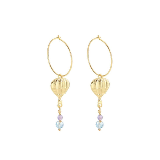 Orecchini monachella Maman et Sophie con mongolfiera e pietre MISURA UNICA