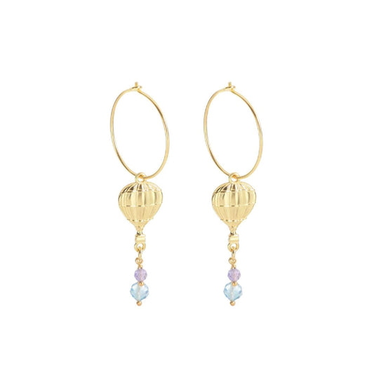 Orecchini monachella Maman et Sophie con mongolfiera e pietre MISURA UNICA