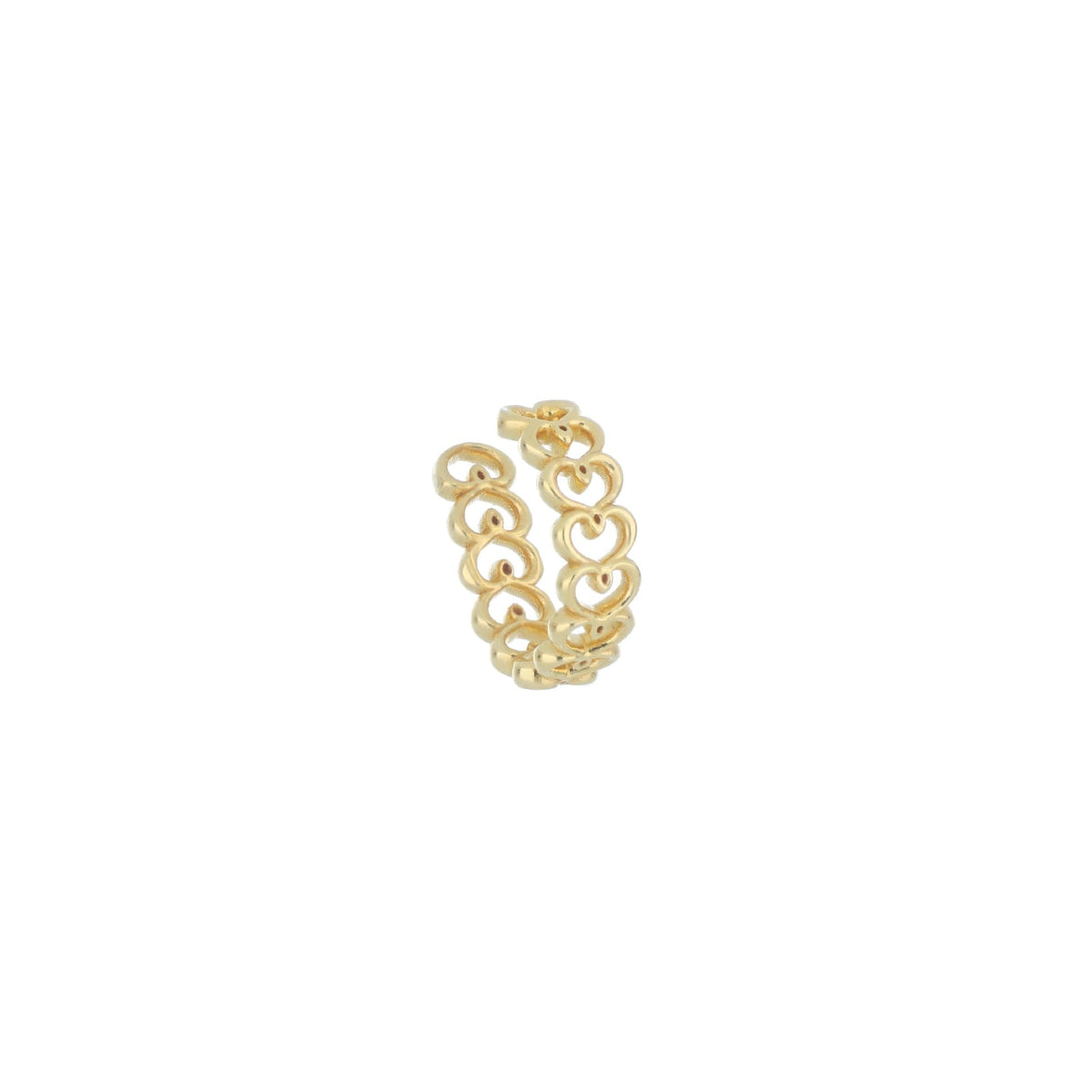 Earcuff Maman et Sophie in argento pvd oro con cuori MISURA UNICA