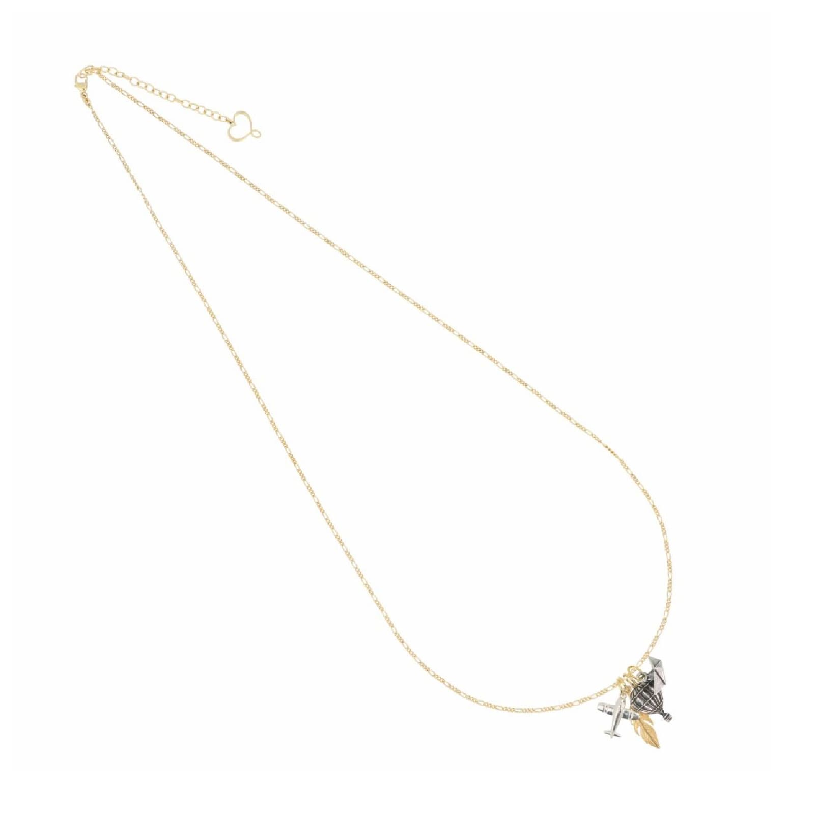 Collana lunga Maman et Sophie in argento con simboli viaggio MISURA UNICA