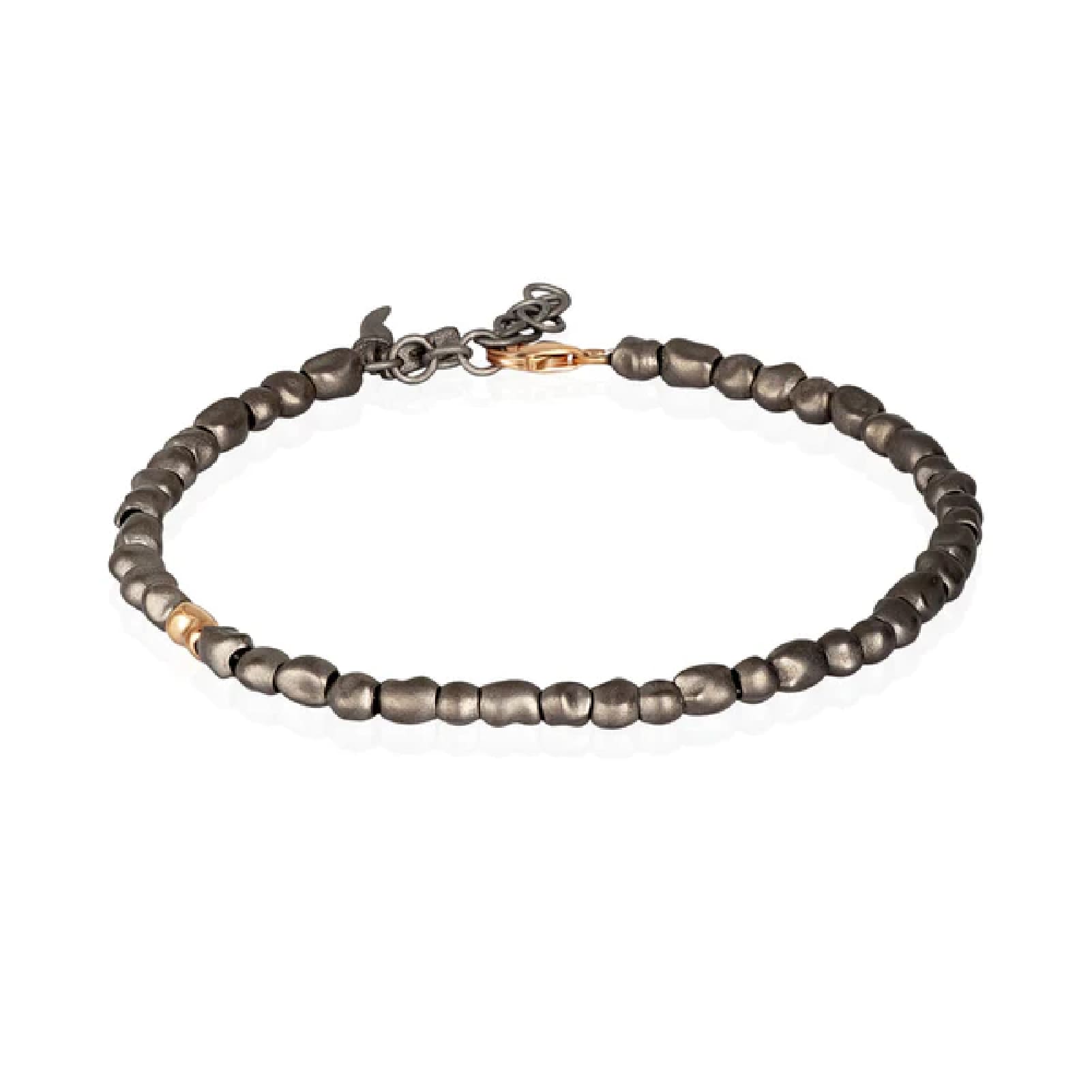 Bracciale catena Mano J Sassi in titanio sassi piccoli 21 cm