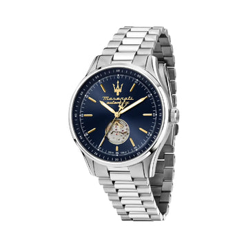 Orologio solo tempo Maserati in acciaio color argento e blu M.R8823124002