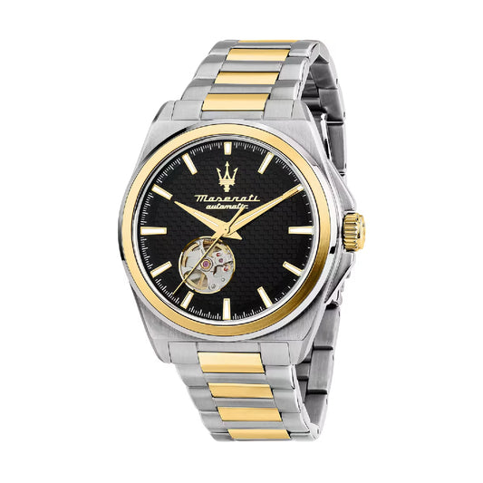 Orologio automatico da uomo Maserati in acciaio bicolor MISURA UNICA