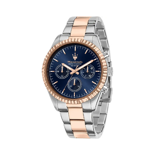 Orologio multifunzione da uomo Maserati in acciaio bicolor MISURA UNICA