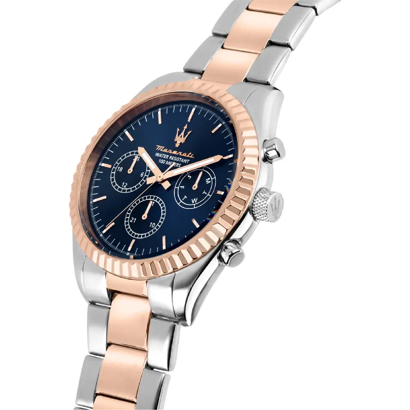 Orologio multifunzione da uomo Maserati in acciaio bicolor MISURA UNICA