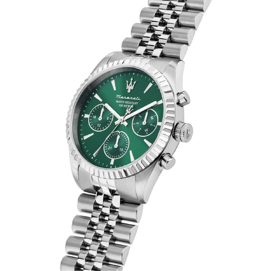 Orologio Maserati Competizione in acciaio con quadrante verde MISURA UNICA