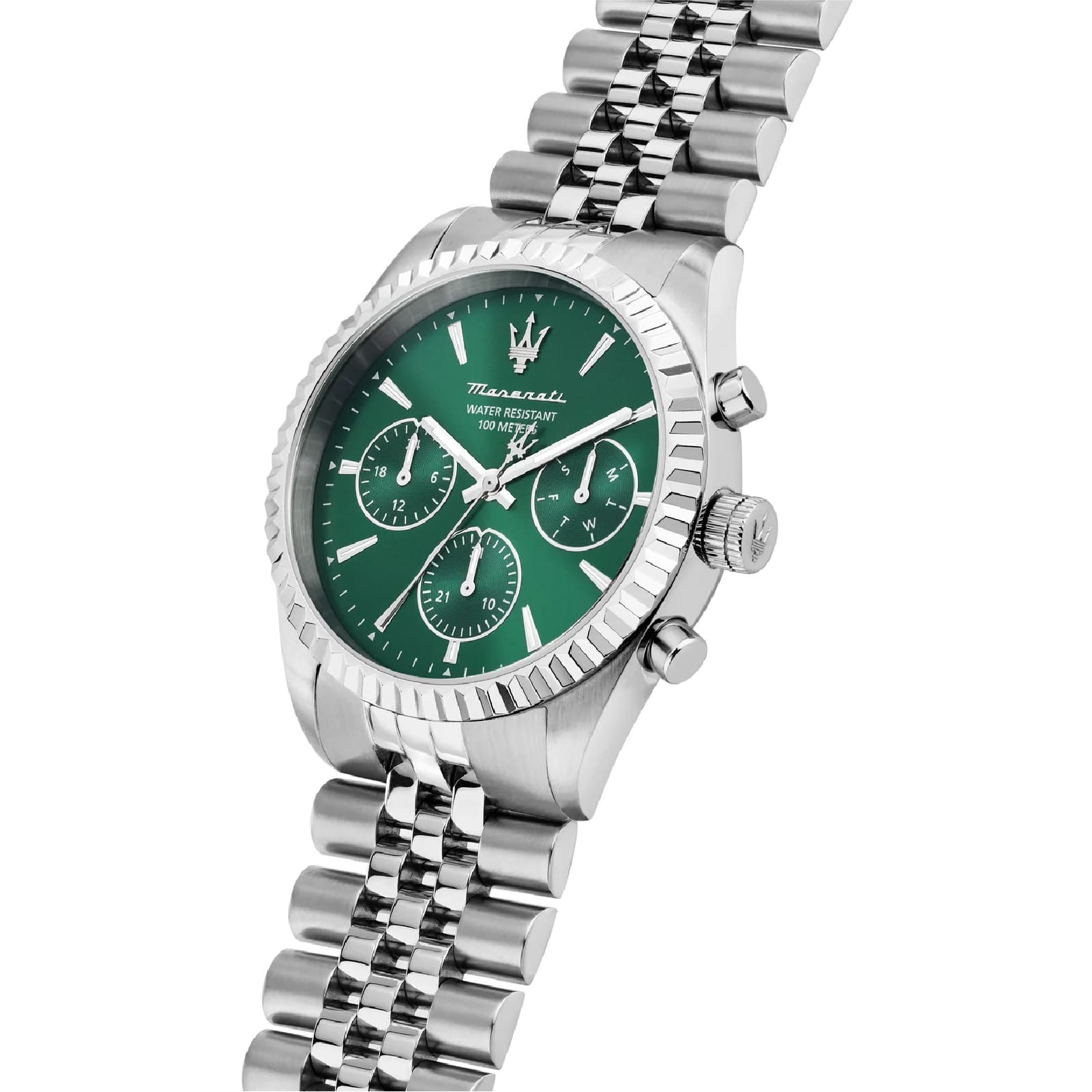 Orologio Maserati Competizione in acciaio con quadrante verde MISURA UNICA