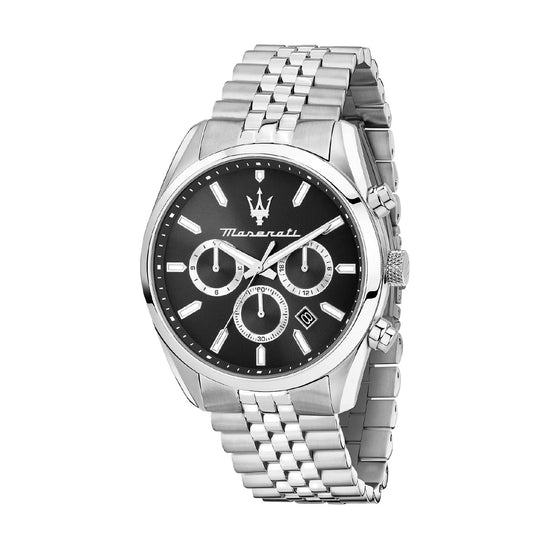 Orologio multifunzione Maserati quadrante nero 43 mm MISURA UNICA