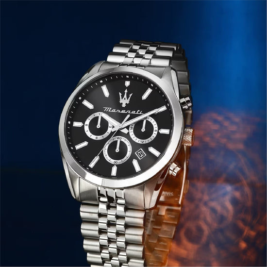 Orologio multifunzione Maserati quadrante nero 43 mm MISURA UNICA