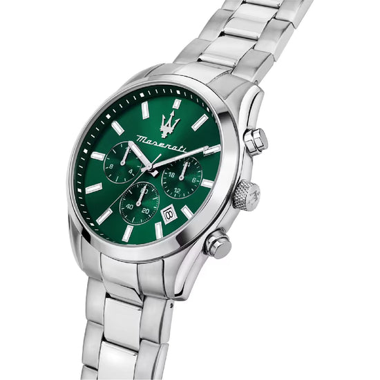 Orologio multifunzione Maserati con quadrante verde MISURA UNICA