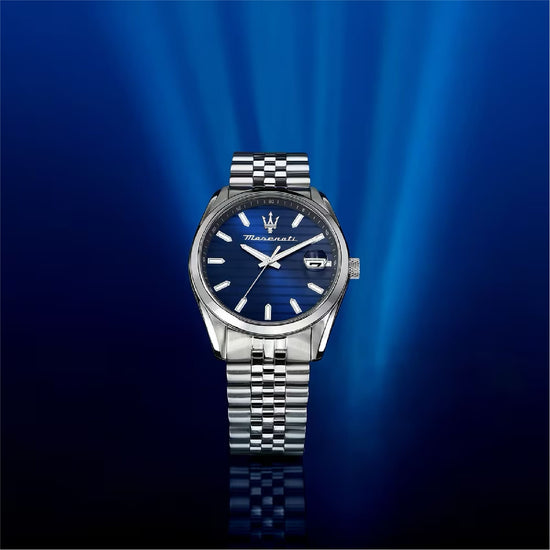 Orologio solo tempo Maserati quadrante blu 43 mm MISURA UNICA
