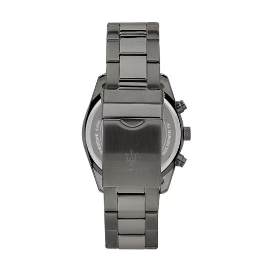 Orologio multifunzione Maserati Attrazione in acciaio nero MISURA UNICA