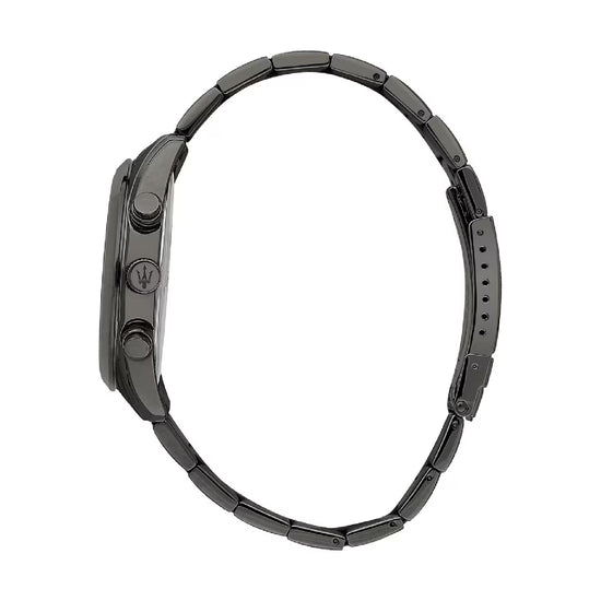 Orologio multifunzione Maserati Attrazione in acciaio nero MISURA UNICA