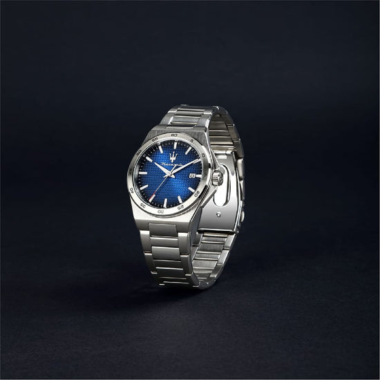 Orologio Maserati Velocità Slim quadrante analogico blu 40 mm MISURA UNICA