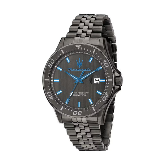 Orologio solo tempo Maserati Dark Edition in acciaio da uomo MISURA UNICA