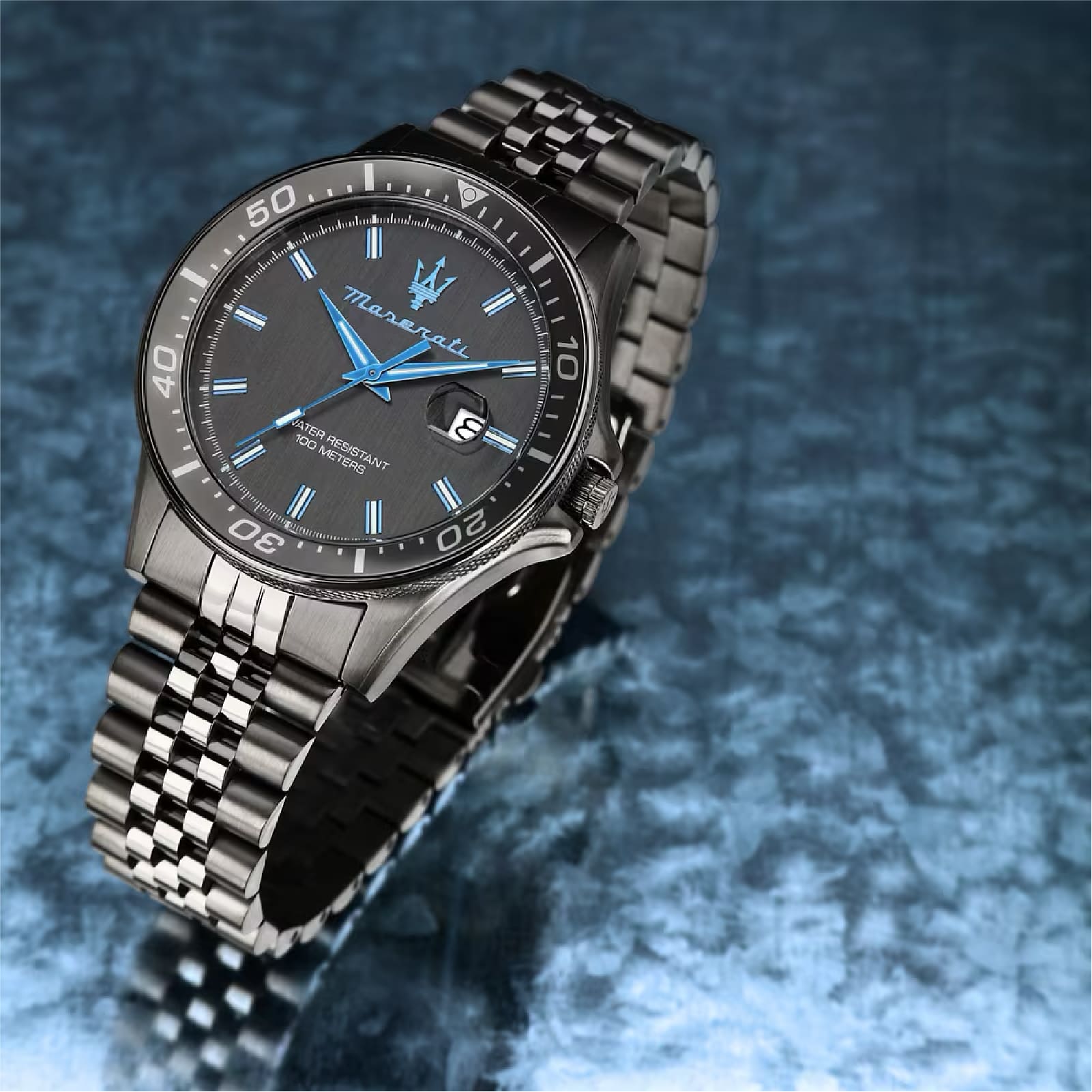 Orologio solo tempo Maserati Dark Edition in acciaio da uomo MISURA UNICA