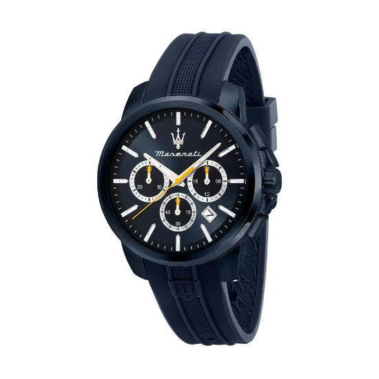 Orologio cronografo da uomo Maserati in acciaio colore blu MISURA UNICA
