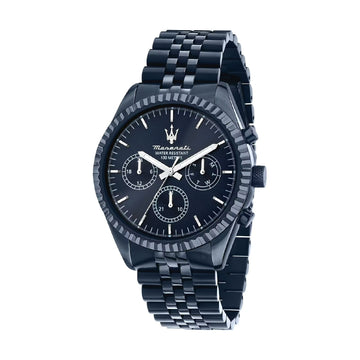 Orologio multifunzione da uomo Maserati in acciaio colore blu MISURA UNICA