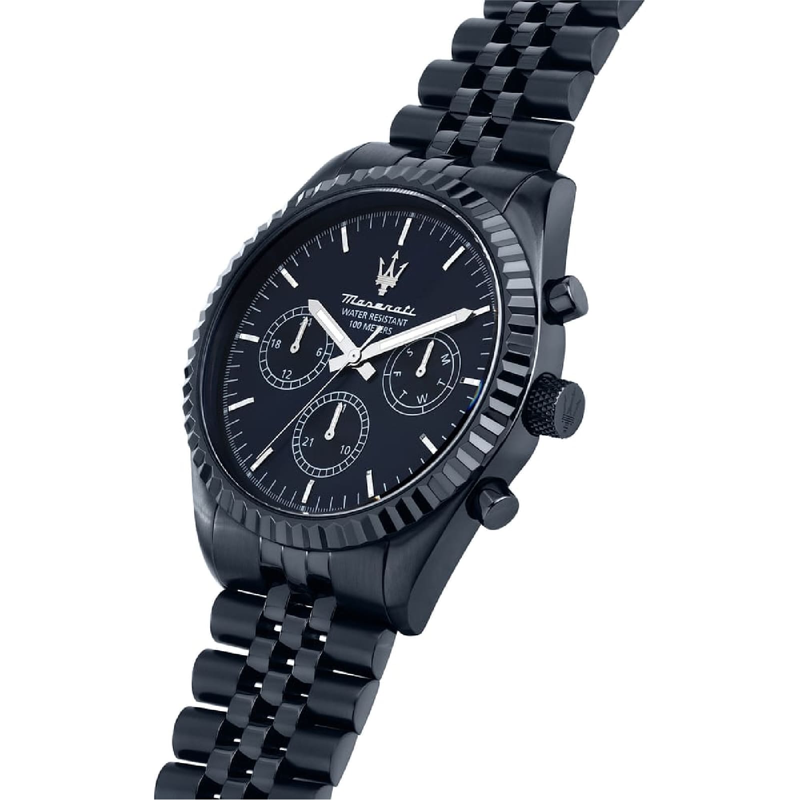 Orologio multifunzione da uomo Maserati in acciaio colore blu MISURA UNICA