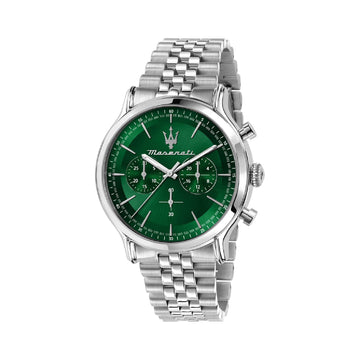 orologio crono Maserati da uomo acciaio quadrante verde MISURA UNICA