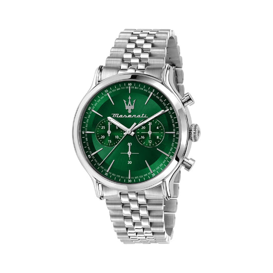 orologio crono Maserati da uomo acciaio quadrante verde MISURA UNICA