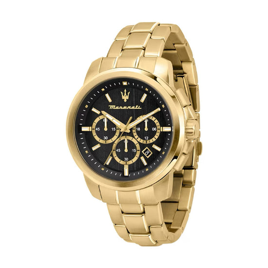 Orologio multifunzione Maserati Successo in acciaio dorato MISURA UNICA