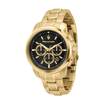 Orologio multifunzione Maserati Successo in acciaio dorato MISURA UNICA