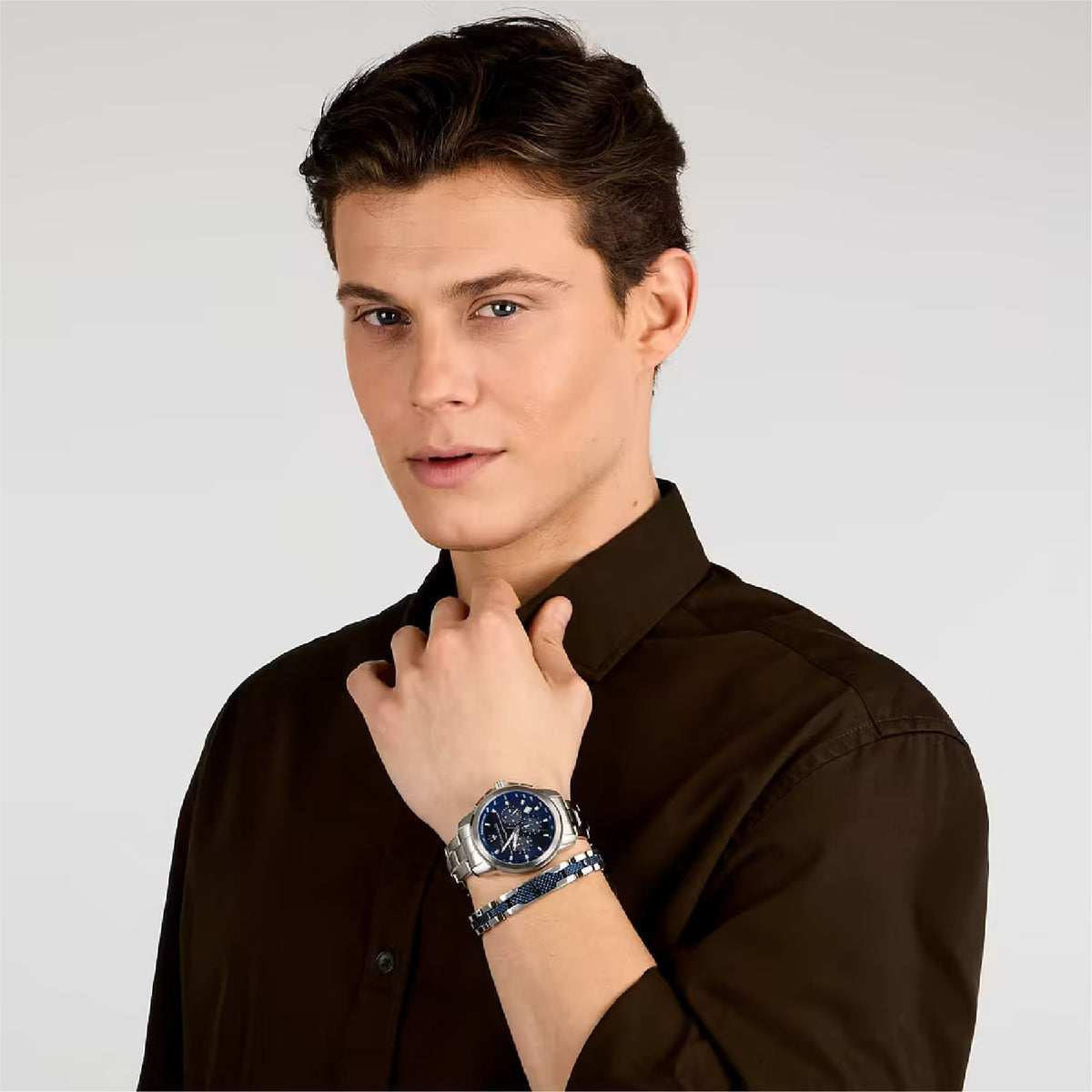 Set bracciale e orologio solo tempo Maserati in acciaio MISURA UNICA