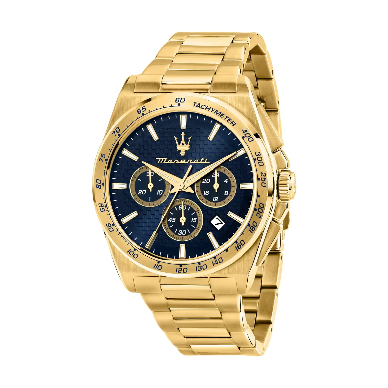 Orologio cronografo da uomo Maserati in PVD oro giallo MISURA UNICA