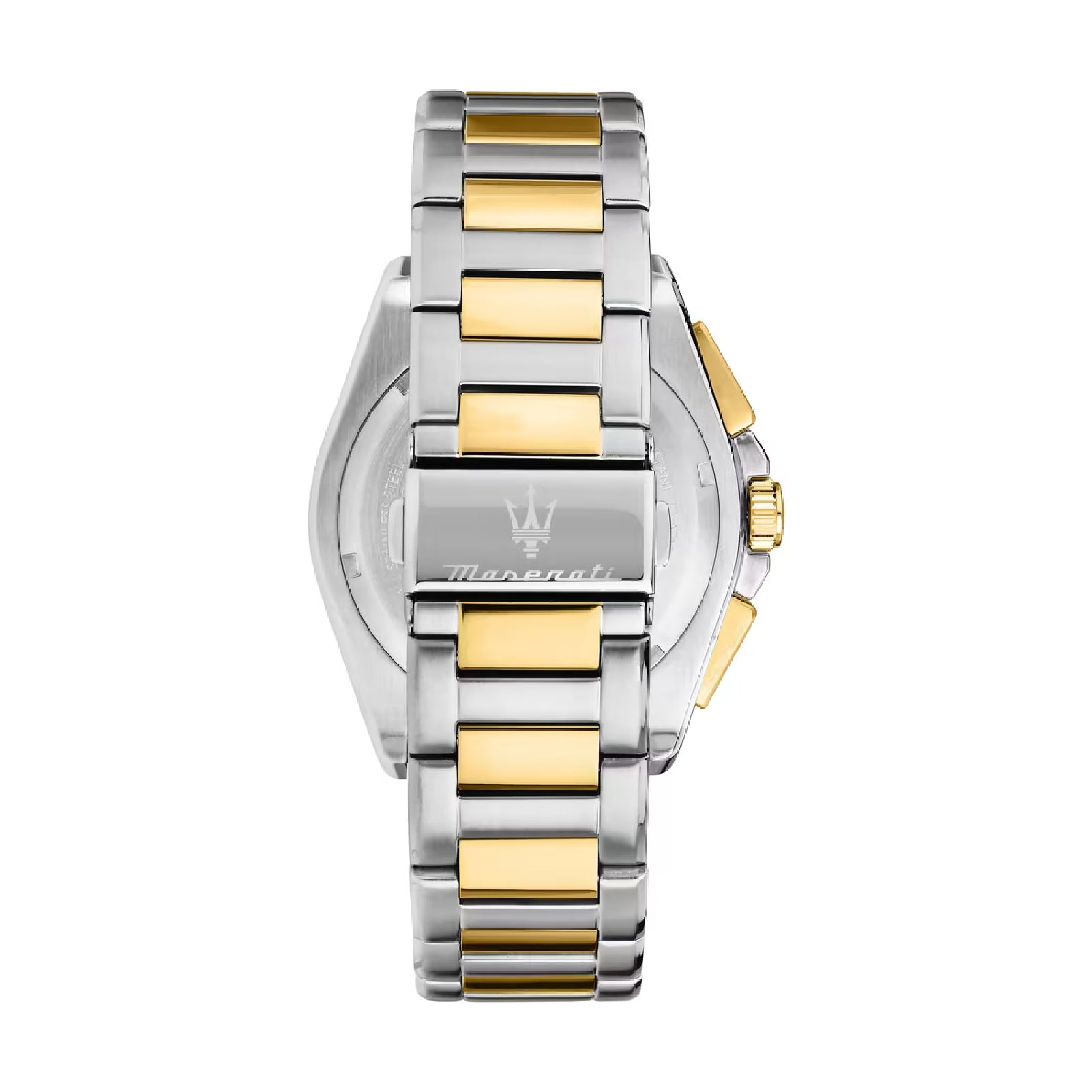 Orologio crono da uomo Maserati in acciaio e PVD oro giallo MISURA UNICA