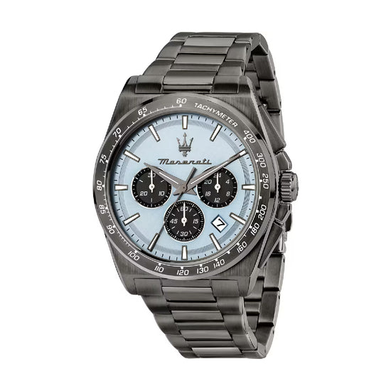 Orologio cronografo da uomo Maserati con quadrante azzurro MISURA UNICA