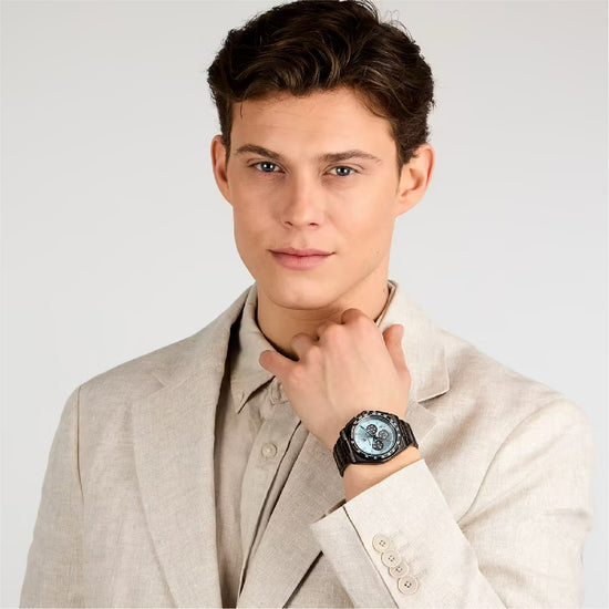 Orologio cronografo da uomo Maserati con quadrante azzurro MISURA UNICA