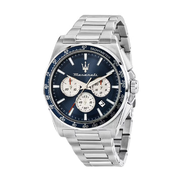 Orologio cronografo da uomo Maserati con quadrante blu MISURA UNICA